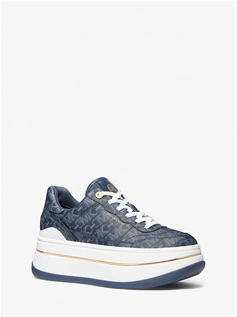 michael michael kors hayes empire signature logo platform sneaker|hayes empire signature sneaker.